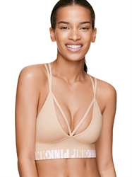 Спортивное бра Cool & Comfy Strappy Unlined Bralette by VS Pink (Buff)